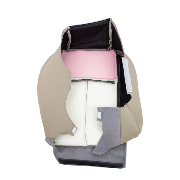 buick-rainier-perforated-leather-2004-2007-cashmere-frontal-driver-or-passenger-bottom-inside-out-view-oem-replacement-seat-cover Buick Rainier 2004-2007 | Funda de asiento de recambio OEM