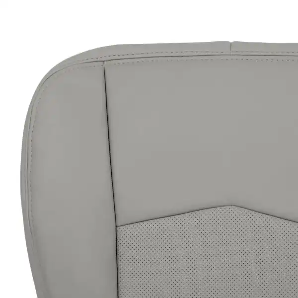 cadillac-srx-perforated-leather-2004-2009-light-grey-driver-or-passenger-bottom-close-view-oem-replacement-seat-cover-1 Cadillac SRX 2004-2009 | OEM-Replacement Seat Cover