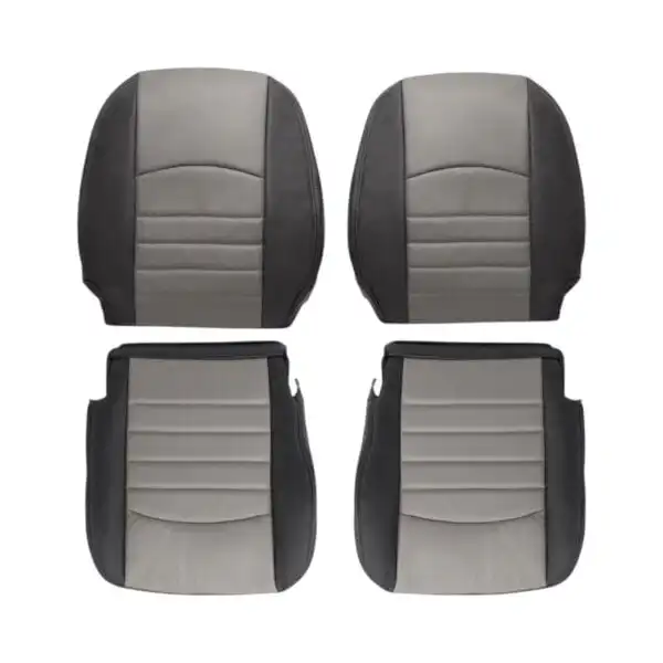 dodge-ram-leatherette-2009-2012-2-tone-medium-gray-stone-and-dark-slate-gray-front-driver-and-passenger-top-and-bottom-oem-replacement-seat-cover2 Dodge Ram 2009-2012 | Funda de asiento de recambio OEM