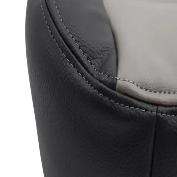 dodge-ram-leatherette-2009-2012-2-tone-medium-gray-stone-and-dark-slate-gray-front-driver-or-passenger-bottom-close-view-oem-replacement-seat-cover Dodge Ram 2009-2012 | Funda de asiento de recambio OEM