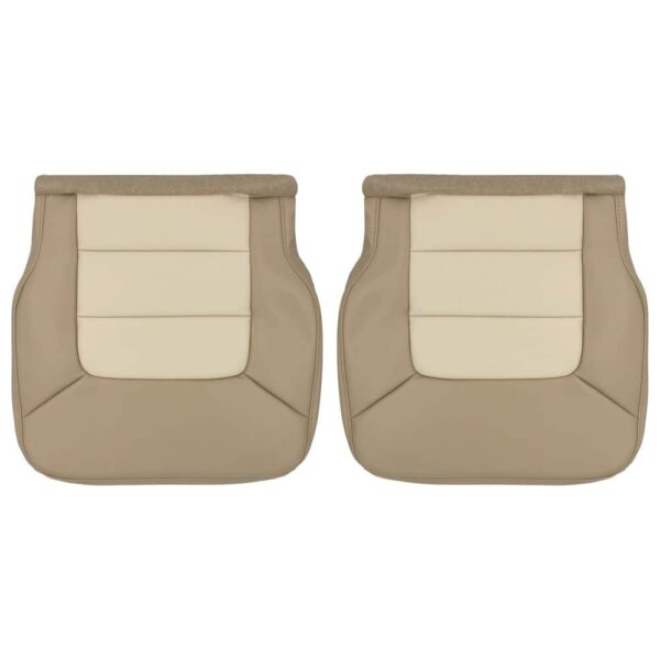 ford-expedition-eddie-bauer-cuir-2003-2006-tan-medium-parchemin-et-tan-parchemin-clair-conducteur-et-passager-fonds-oem-remplacement-de-siège Ford Expedition Eddie Bauer 2003-2006 - Housse de siège de remplacement OEM