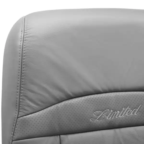 ford-explorer-limited-1995-2001-medium-graphite-front-driver-or-passenger-top-oem-replacement-seat-cover-close-view Ford Explorer Limited 1995-2001 | Funda de asiento de recambio OEM