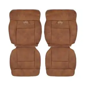 ford f 150 king ranch leather 2004 2008 castano driver and passenger top and bottom oem replacement seat cover