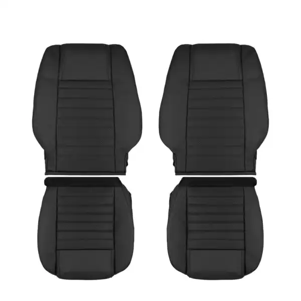 ford-mustang-cuir-perforé-2005-2009-foncé-charcoal-avant-conducteur-et-passager-top-et-bottom-oem-replacement-seat-cover Ford Mustang 2005-2009 - Housse de siège de remplacement OEM