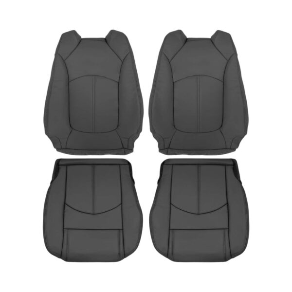 gmc-acadia-cuero-2013-2016-ebony-negro-delantero-conductor-y-pasajero-tapa-y-fondo-oem-reemplazo-asiento-cubierta2 GMC Acadia 2013-2016 (2-Panel) | OEM-Reemplazo Funda de Asiento