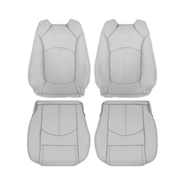 gmc-acadia-cuero-2013-2016-titanio-ligero-delantero-conductor-y-pasajero-tapa-y-fondo-oem-reemplazo-asiento-cubierta2 GMC Acadia 2013-2016 (2-Panel) | OEM-Reemplazo Funda de Asiento