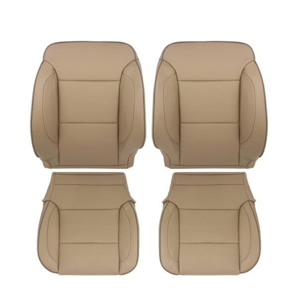gmc-sierra-perforated-leather-2017-2019-dark-sand-front-driver-and-passenger-top-and-bottom-oem-replacement-seat-cover GMC Sierra 1500 HD Denali 2017-2019 | OEM-Replacement Seat Cover