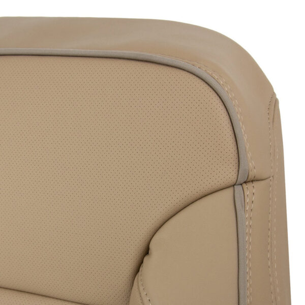 gmc-sierra-perforated-leather-2017-2019-dark-sand-front-driver-or-passenger-top-close-view-oem-replacement-seat-cover GMC Sierra 1500 HD Denali 2017-2019 | OEM-Replacement Seat Cover