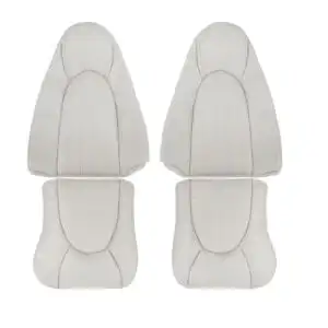 jaguar xk80 leather 1997 2000 ivory front driver and passenger top and bottom oem replacement seat cover
