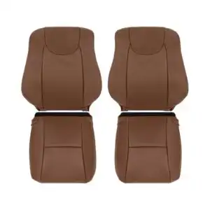 lexus rx350 perforated leather 2014 2015 saddle tan front driver and passenger top and bottom oem replacement seat cover2