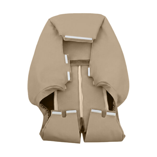 Nissan Altima 2013-2018: funda de asiento de repuesto OEM de cuero perforado color beige para el asiento del conductor o del pasajero, vista del interior y el exterior Nissan Altima 2013-2018 | Funda de asiento de recambio OEM