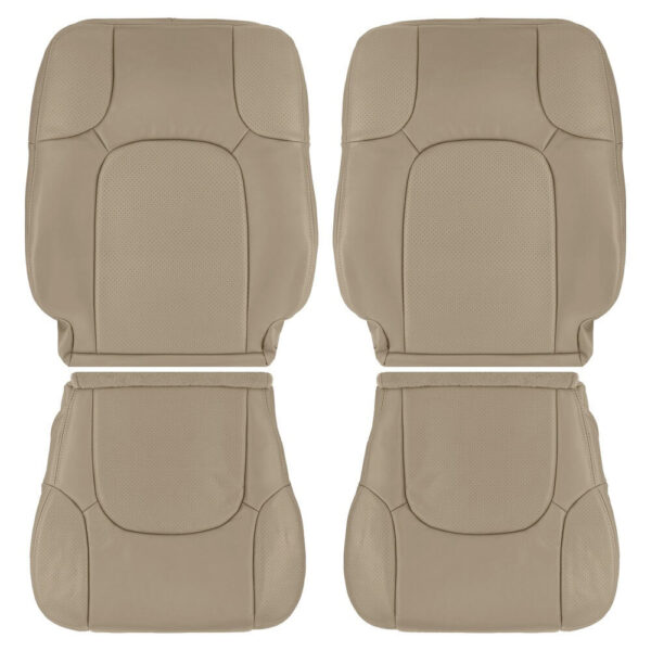 nissan-frontier-perforated-leather-2005-2015-beige-front-driver-and-passenger-top-and-bottom-oem-replacement-seat-cover Nissan Frontier 2005-2015 | OEM-Replacement Seat Cover