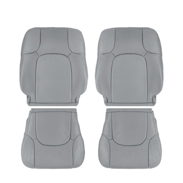 nissan-frontier-perforated-leather-2005-2015-steel-gray-front-driver-and-passenger-top-and-bottom-oem-replacement-seat-cover Nissan Frontier 2005-2015 | OEM-Replacement Seat Cover