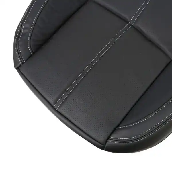 subaru-forester-perforated-leather-2017-2018-black-driver-or-passenger-bottom-close-view-oem-replacement-seat-cover Subaru Forester 2017-2018 | OEM-Replacement Seat Cover