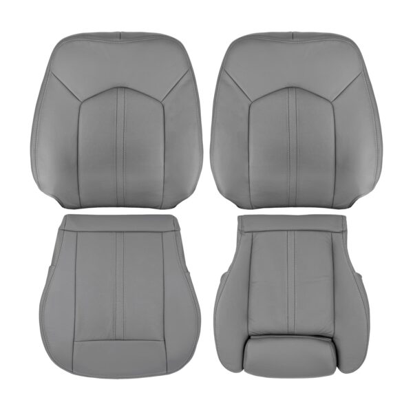cadillac-srx-leatherette-perforated-2010-2016-light-titanium-driver-and-passenger-top-and-bottom-oem-replacement-seat-cover Cadillac SRX 2010-2016 | OEM-Replacement Seat Cover (with Leg Extension)