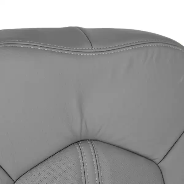 cadillac-srx-piel-perforada-2010-2016-titanio-ligero-conductor-o-pasajero-top-close-view-oem-reemplazo-asiento-cubierta Cadillac SRX 2010-2016 | OEM-Reemplazo de la cubierta del asiento (con extensión de la pierna)