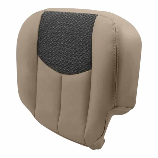 chevrolet-suburban-piel-con-ropa-accesorios-2001-2004-medio-neutro-con-grafito-delantero-conductor-fondo-oem-reemplazo-asiento-cubierta Chevrolet Suburban 2001-2004 | OEM-Reemplazo Funda de asiento