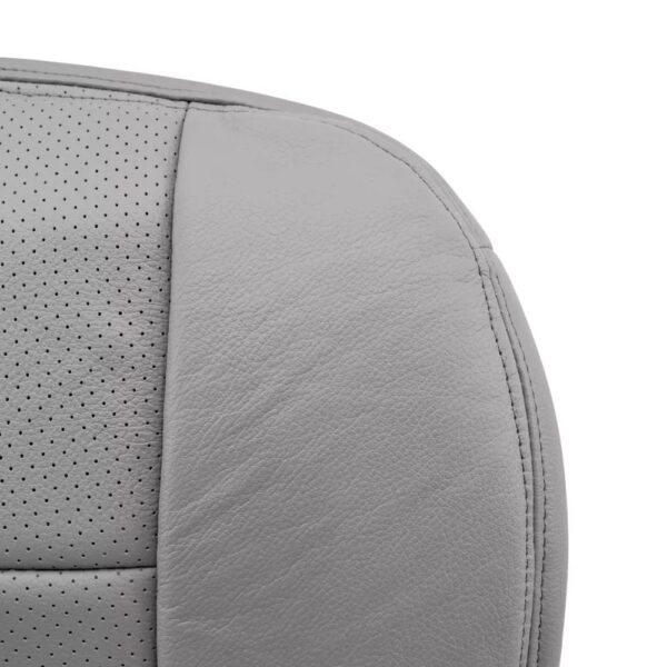 ford-f-250-f-350-lariat-perforated-leather-2001-medium-flint-gray-front-driver-or-passenger-bottom-close-view-oem-replacement-seat-cover Ford F-250 Lariat 2001 | Funda de asiento de recambio OEM