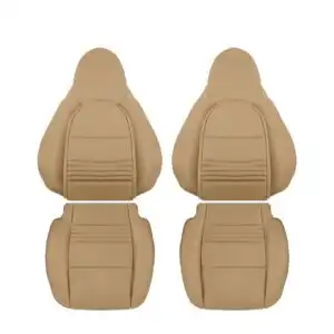 porsche 911 cuir véritable perforé 1998 2005 savanna beige avant conducteur et passager haut et bas housse de siège de remplacement oem
