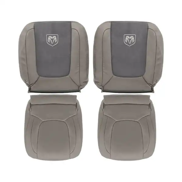 dodge-ram-3500-laramie-genuine-leather-with-suede-inserts-2004-2005-taupe-driver-and-passenger-top-and-bottom-oem-replacement-seat-cover2 Dodge Ram Laramie 2004-2005 | OEM-Replacement Seat Cover