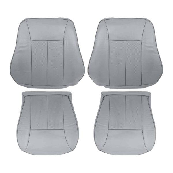 mercedez-benz-classe-e-1996-2002-cendré-cuir-véritable-perforé-conducteur-et-passager-haut-et-bas-remplacement-style-oem-housse-de-siège Mercedes-Benz Classe E 1996-2002 | Housse de siège de remplacement OEM