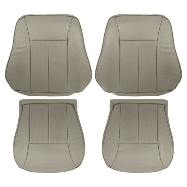 Mercedes-Benz Classe E 2000-2002 Oyster Cuir véritable perforé Conducteur et passager Haut et bas Style OEM Remplacement Sea Mercedes-Benz Classe E 1996-2002 | Housse de siège de remplacement OEM