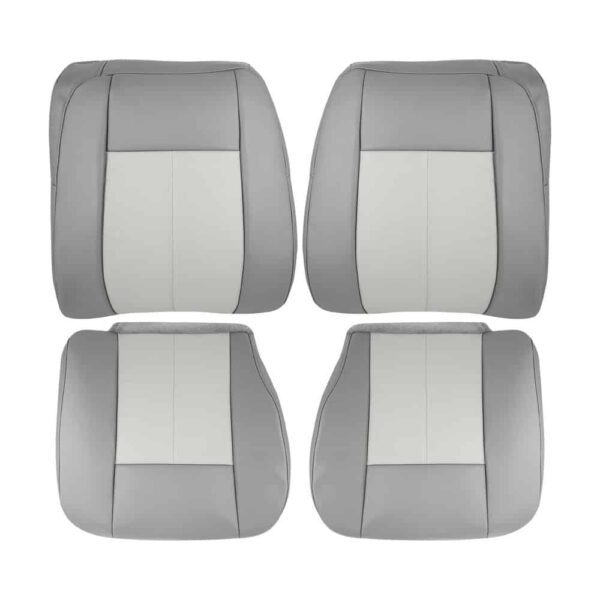 chevrolet-trailblazer-leather-2005-2009-light-gray-and-dark-gray-driver-and-passenger-top-and-bottom-oem-replacement-seat-cover Chevrolet Trailblazer 2005-2009 | OEM-Replacement Seat Cover