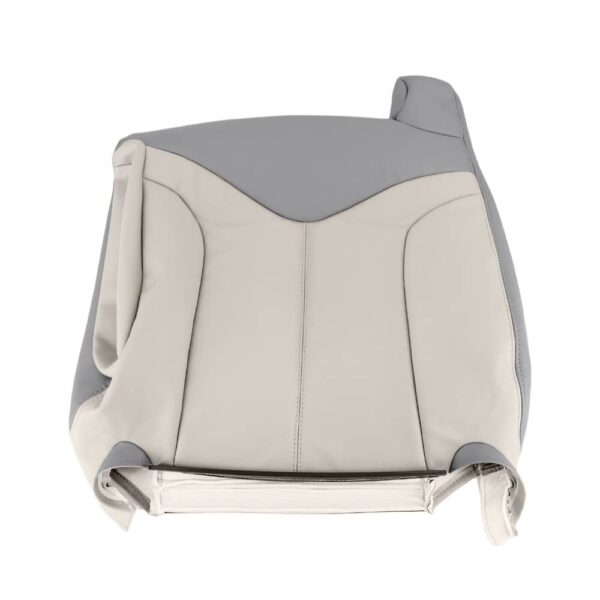 GMC Sierra Denali cuero 2001-2002 dos tonos pizarra claro neutro con peltre conductor o pasajero superior recambio original funda de asiento GMC Denali 2001-2002 | Funda de asiento de repuesto OEM