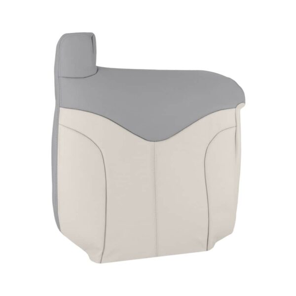 GMC Sierra Denali de cuero 2001-2002, dos tonos, pizarra claro neutro con parte superior del asiento del pasajero en peltre, funda de asiento de repuesto OEM. GMC Denali 2001-2002 | Funda de asiento de repuesto OEM