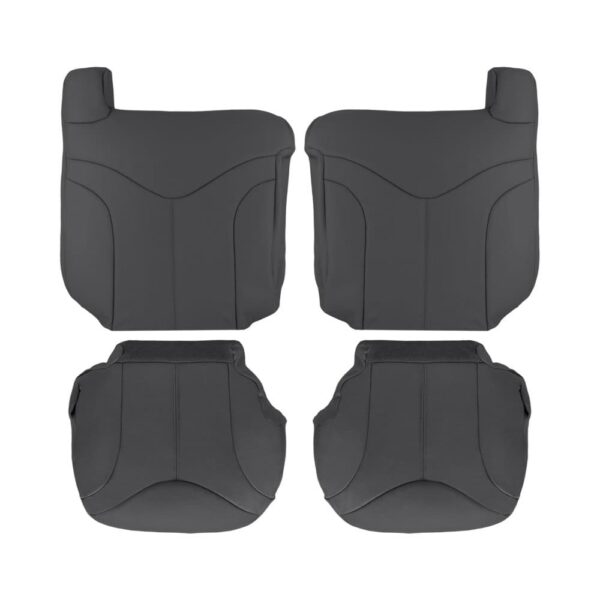 gmc-sierra-leather-1999-2002-dark-graphit-driver-and-passenger-top-and-bottom-oem-replacement-seat-cover GMC Sierra 1999-2002 | OEM-Replacement Seat Cover