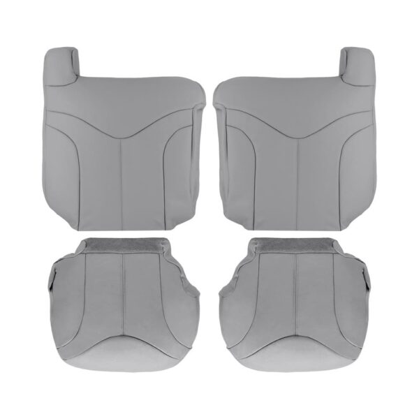 gmc-sierra-leather-1999-2002-pewter-gray-driver-and-passenger-top-and-bottom-oem-replacement-seat-cover GMC Sierra 1999-2002 | OEM-Replacement Seat Cover