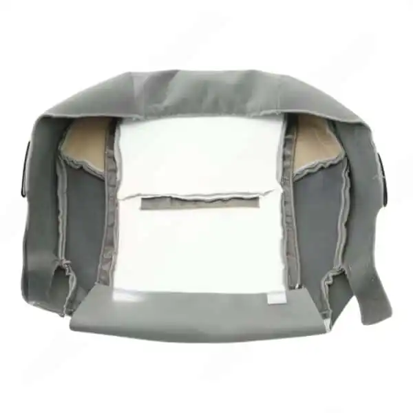 Toyota Tacoma 2009-2011, tela grafito, parte delantera, conductor o pasajero, parte inferior, estilo OEM, funda de asiento de repuesto, vista interior y exterior. Toyota Tacoma 2009-2011 | Funda de asiento de repuesto OEM (tela)