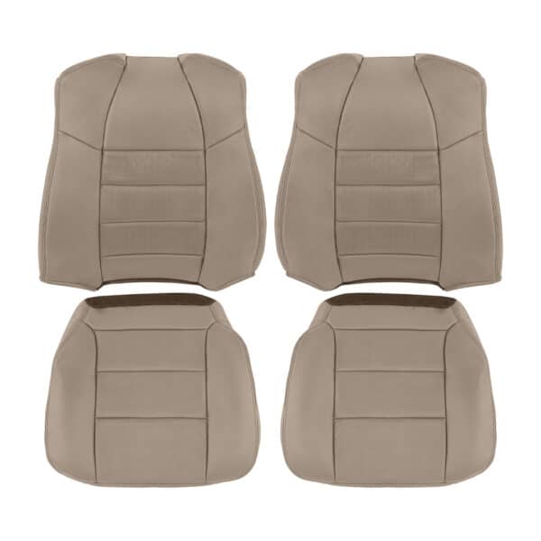 ford-f-350-2001-2007-perforated-leather-parchment-(tan)-driver-and-passenger-top-and-bottom-oem-replacement-seat-cover Ford F-350 2001-2007 | OEM-Replacement Seat Cover